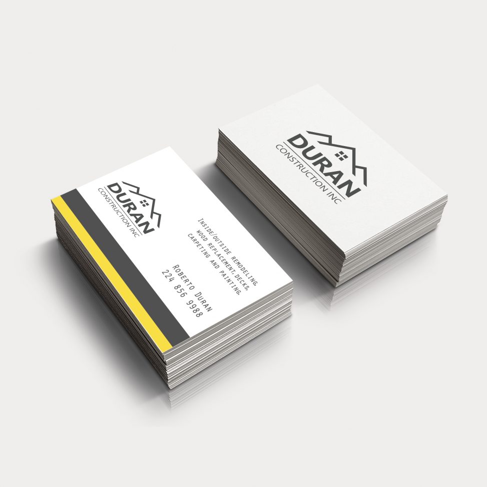 Duran Construction business cards